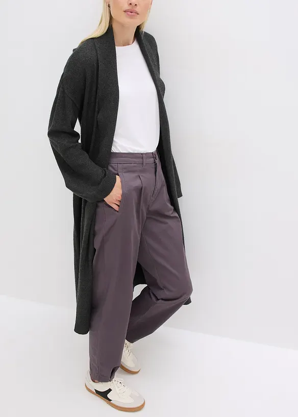 Long gilet en maille douce, viscose majoritaire, bonprix