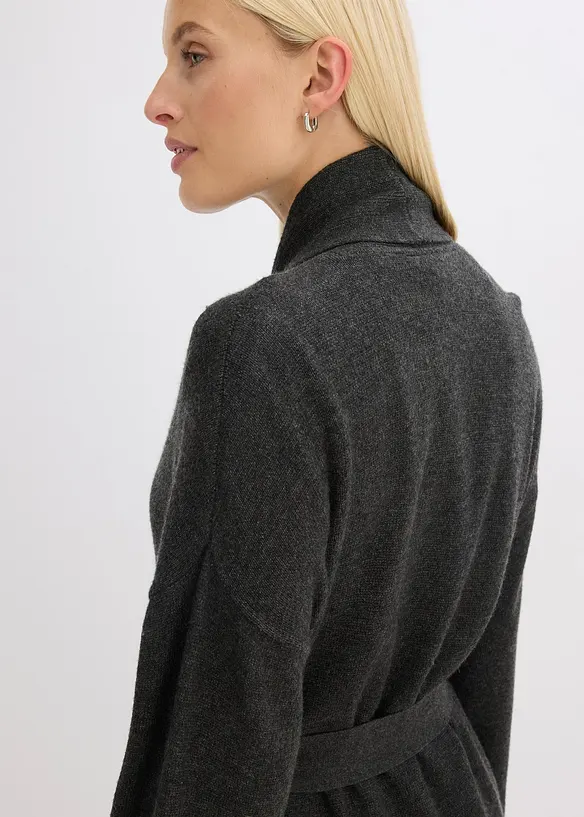 Long gilet en maille douce, viscose majoritaire, bonprix