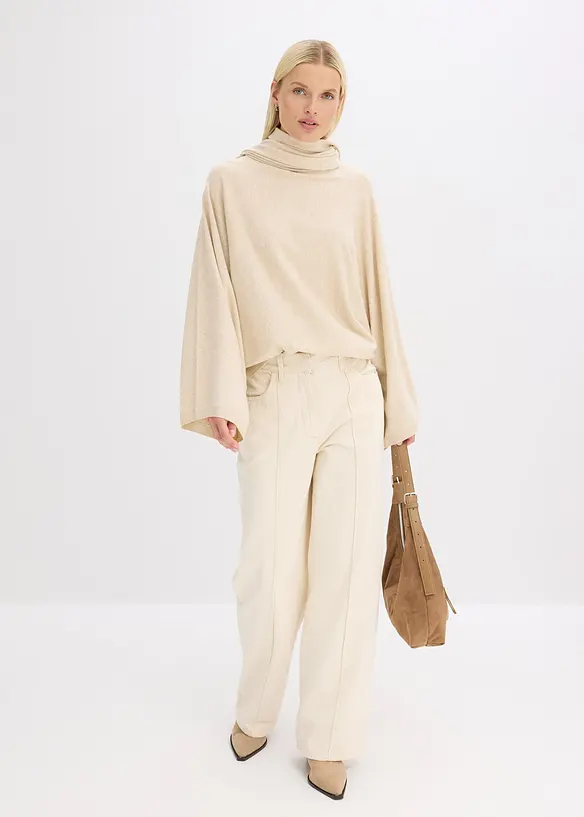 Pull en fine maille de viscose mélangée, bonprix