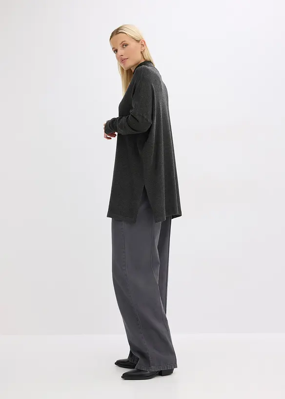 Pull forme cape en viscose mélangée, bonprix