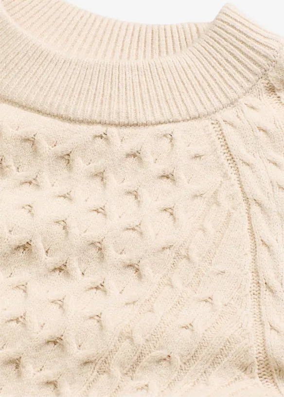 Pull long et fluide en viscose mélangée, bonprix