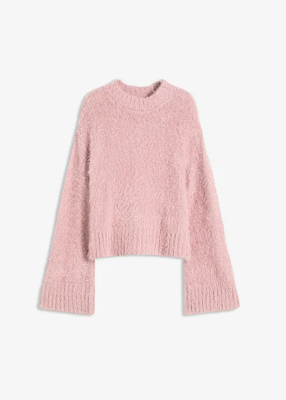 Pull boxy en maille poilue moelleuse, bonprix