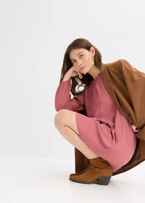 Robe courte en mousseline à volants, bonprix