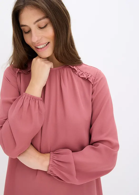 Robe courte en mousseline à volants, bonprix