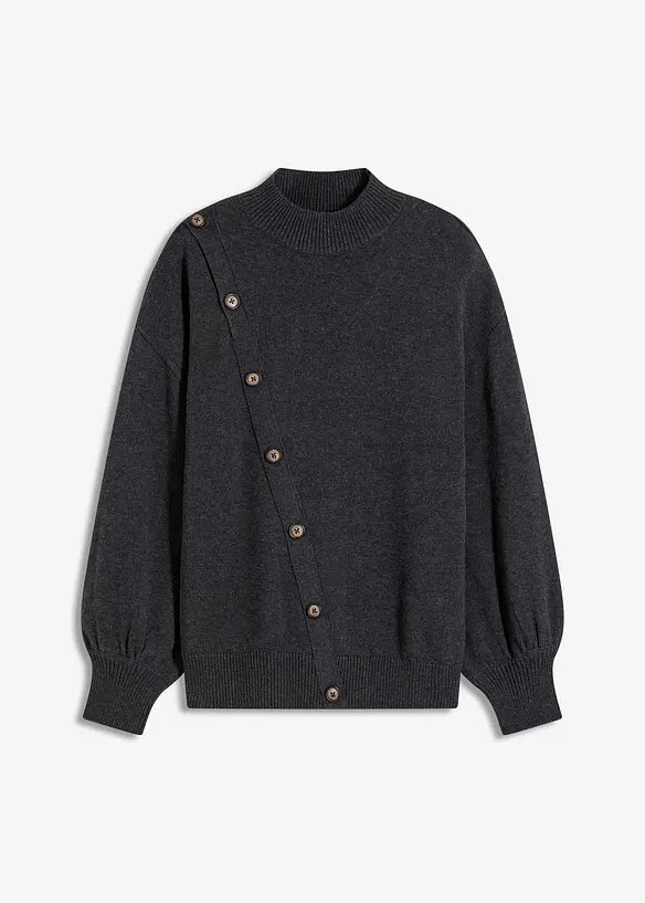 Pull à boutonnage asymétrique, bonprix