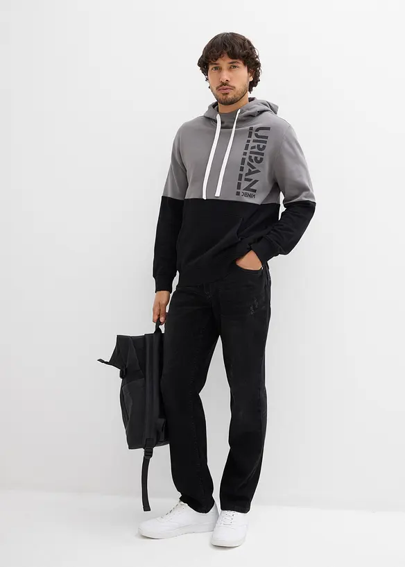 Sweat à capuche, Slim, bonprix