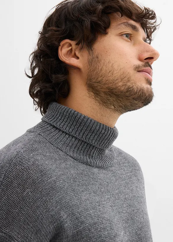 Pull col roulé style color-block, bonprix