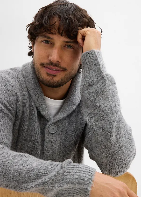 Gilet en maille à motif côtelé, bonprix