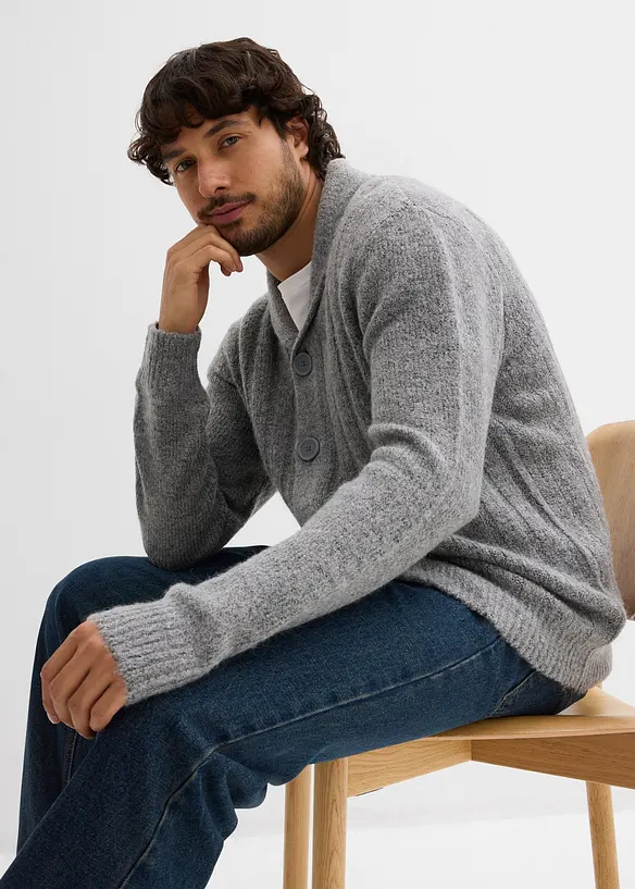 Gilet en maille à motif côtelé, bonprix