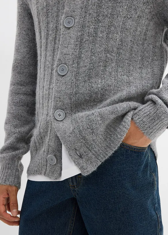 Gilet en maille à motif côtelé, bonprix