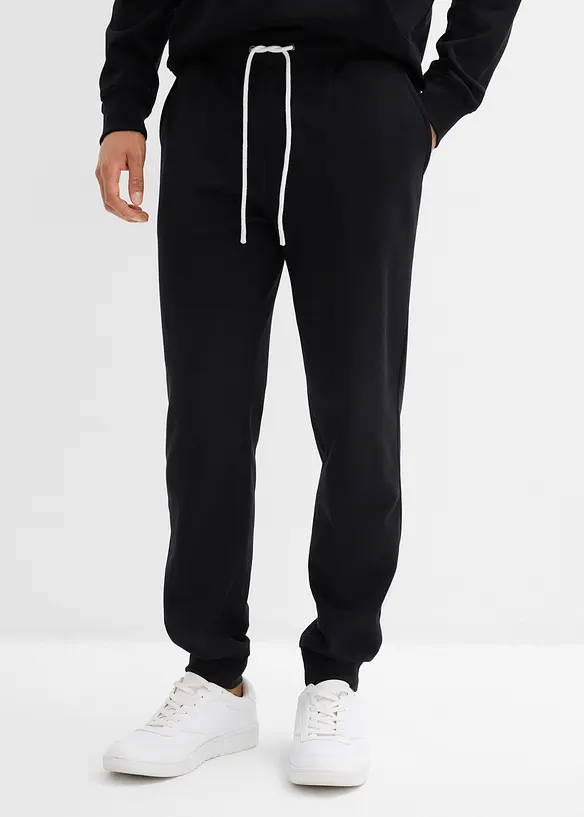 Pantalon de jogging à bords-côtes en bas de jambe, bonprix