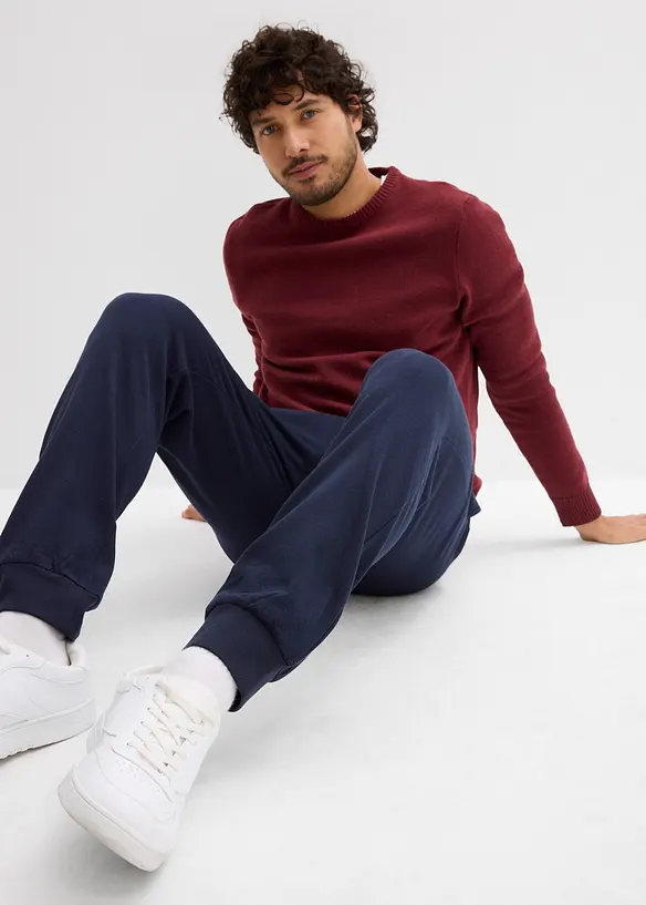 Pantalon de jogging à bords-côtes en bas de jambe, bonprix