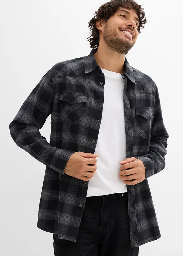 Chemisier en flanelle 100% coton, bonprix