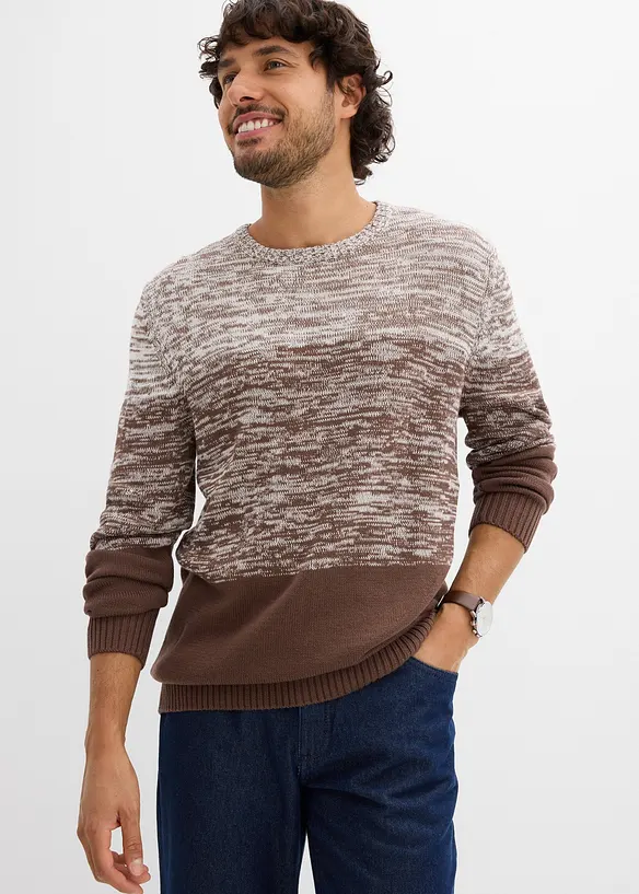 Pull doux en fine maille, coupe ventre confort, bonprix