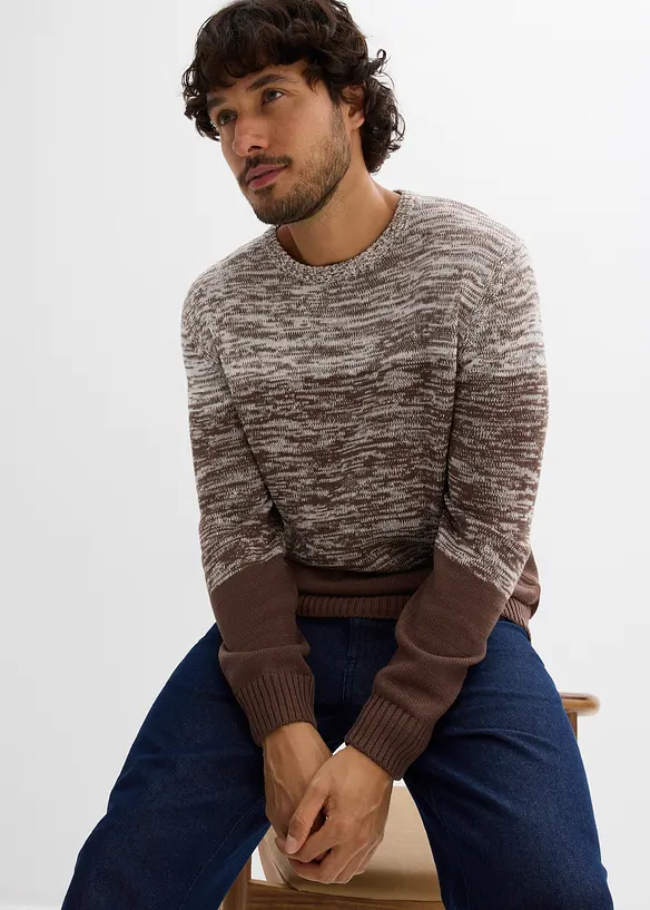 Pull doux en fine maille, coupe ventre confort, bonprix