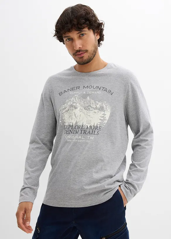 Lot de 2 T-shirts manches longues, bonprix