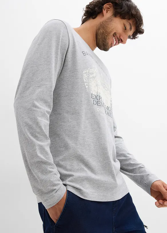 Lot de 2 T-shirts manches longues, bonprix