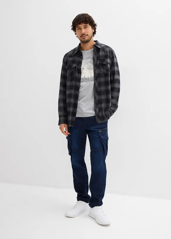 Lot de 2 T-shirts manches longues, bonprix