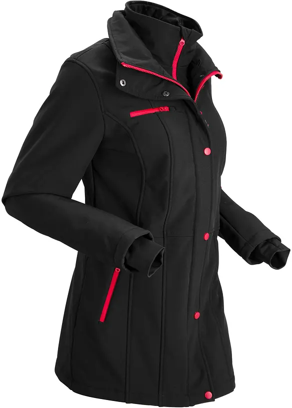 Longue parka en softshell extensible et déperlant, bonprix