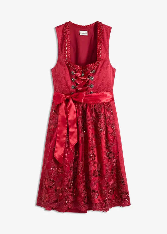 Dirndl avec tablier à sequins (ens. 2 pces), bonprix