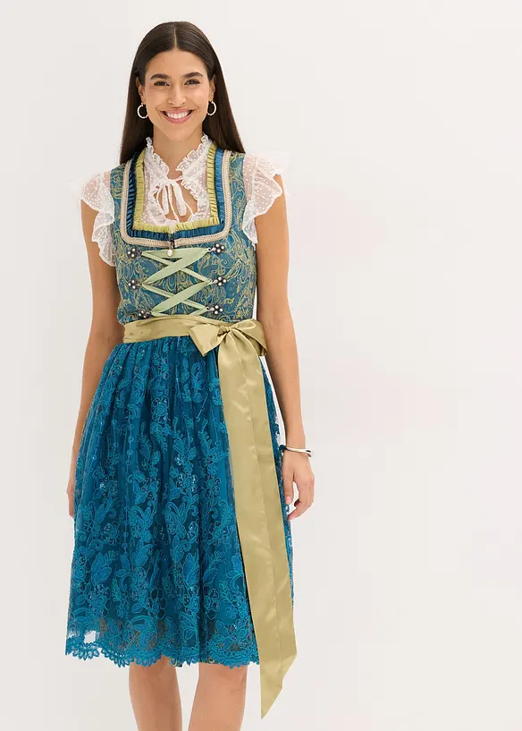 Dirndl avec tablier à sequins (ens. 2 pces), bonprix