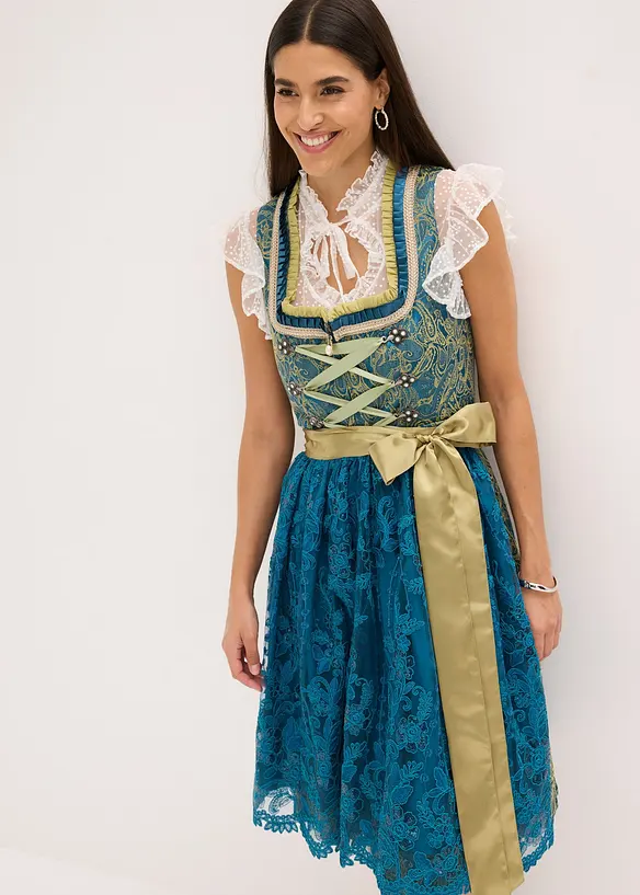 Dirndl avec tablier à sequins (ens. 2 pces), bonprix