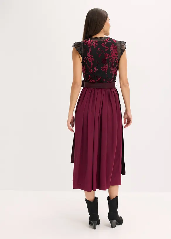 Dirndl avec velours en longueur midi (ens. 2 pces), bonprix
