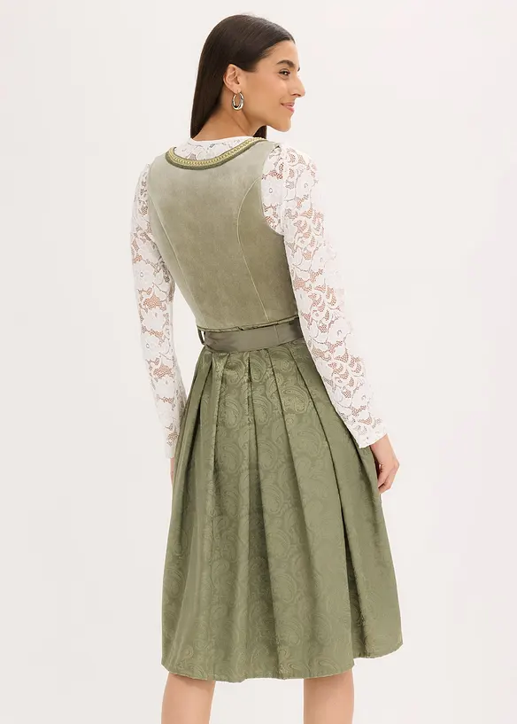 Dirndl avec tablier à sequins (ens. 2 pces), bonprix