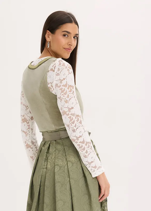 Dirndl avec tablier à sequins (ens. 2 pces), bonprix