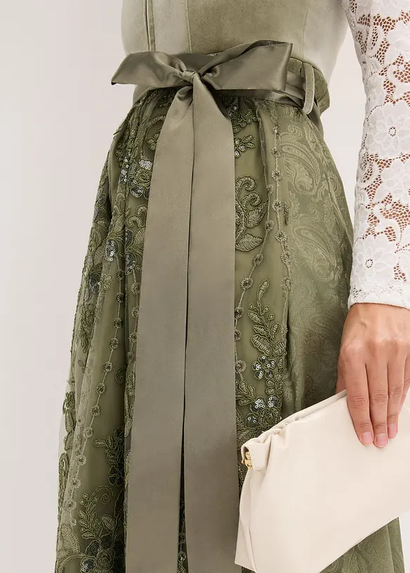 Dirndl avec tablier à sequins (ens. 2 pces), bonprix