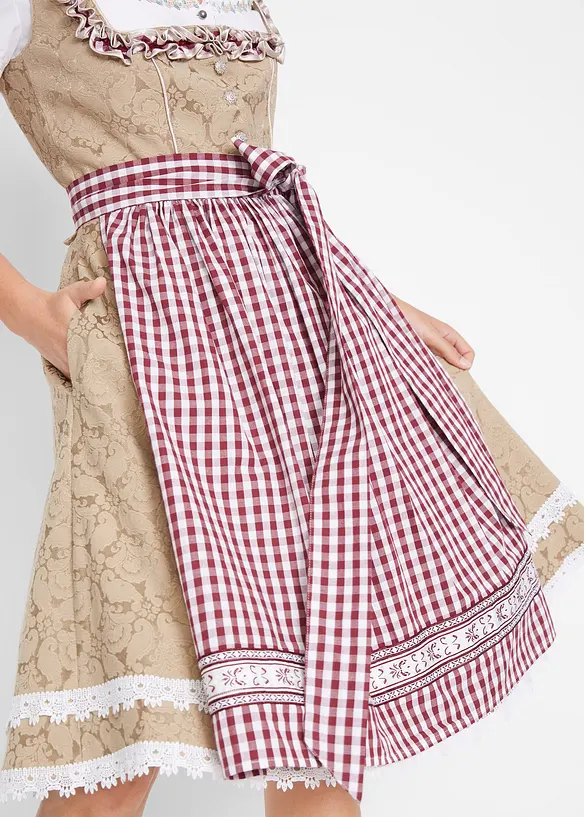 Dirndl avec tablier, longueur genou (ens. 2 pces), bonprix
