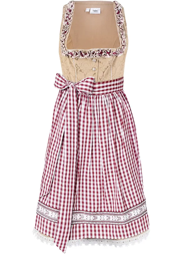 Dirndl avec tablier, longueur genou (ens. 2 pces), bonprix