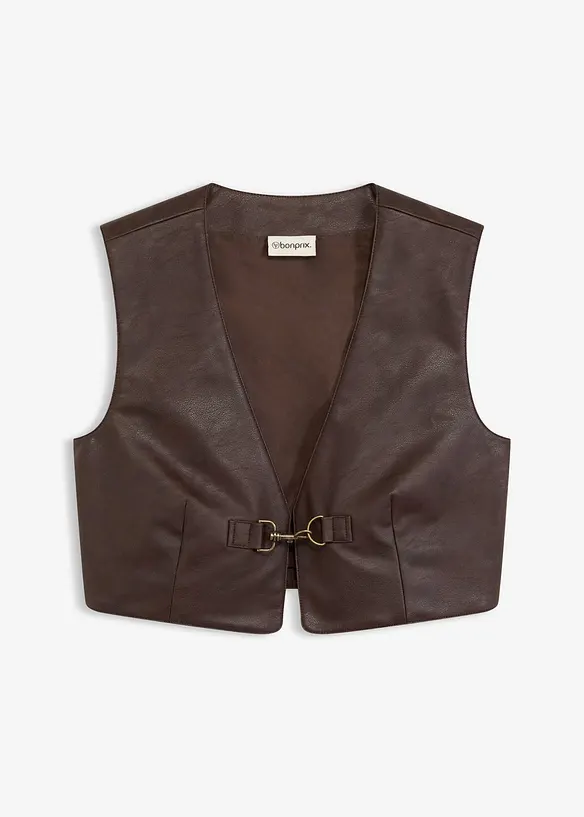 Gilet sans manches enduit, aspect vieilli, bonprix