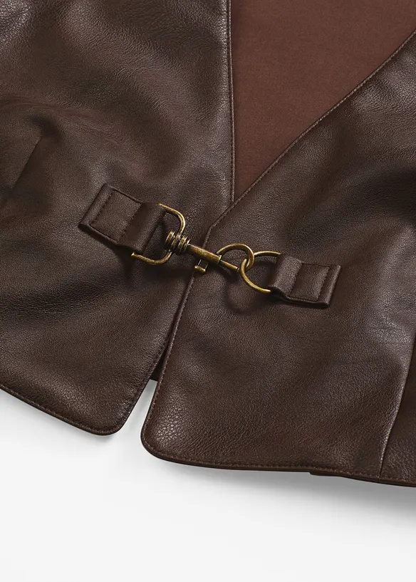 Gilet sans manches enduit, aspect vieilli, bonprix