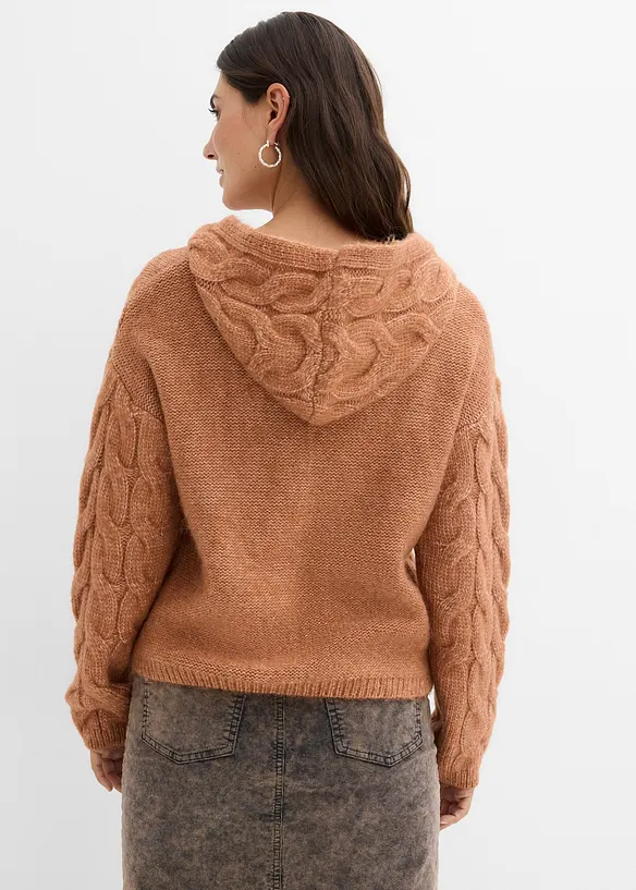 Pull doux en grosse maille contenant de la laine, bonprix