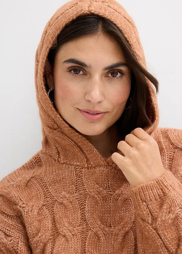 Pull doux en grosse maille contenant de la laine, bonprix