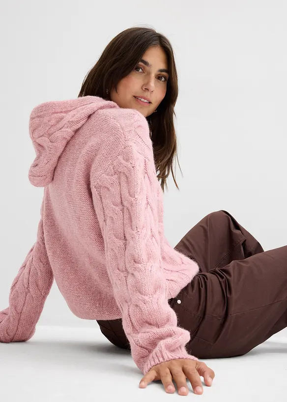 Pull doux en grosse maille contenant de la laine, bonprix