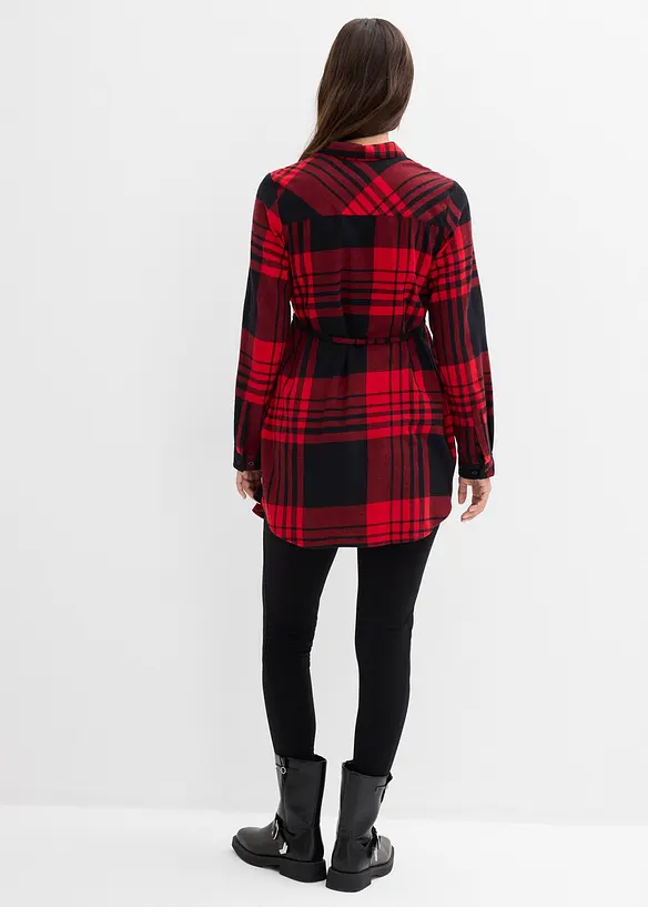 Chemisier long de grossesse/allaitement en flanelle, bonprix