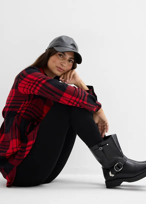 Chemisier long de grossesse/allaitement en flanelle, bonprix