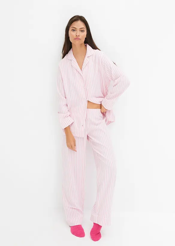 Pyjama en flanelle avec pochette cadeau, bonprix