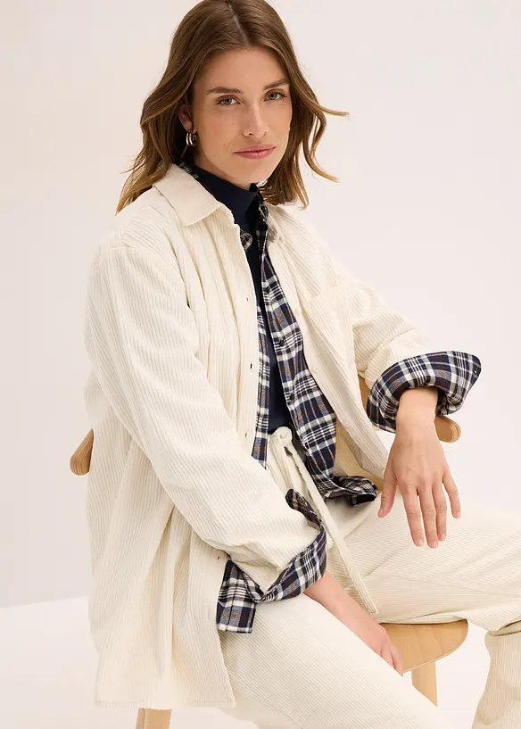 Chemise en velours côtelé 100% coton, bonprix