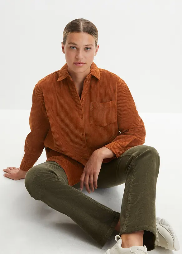 Chemise en velours côtelé 100% coton, bonprix
