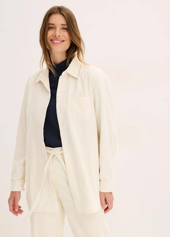 Chemise en velours côtelé 100% coton, bonprix