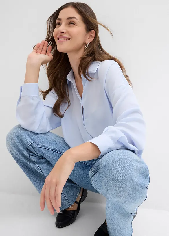 Chemisier en satin fluide, bonprix