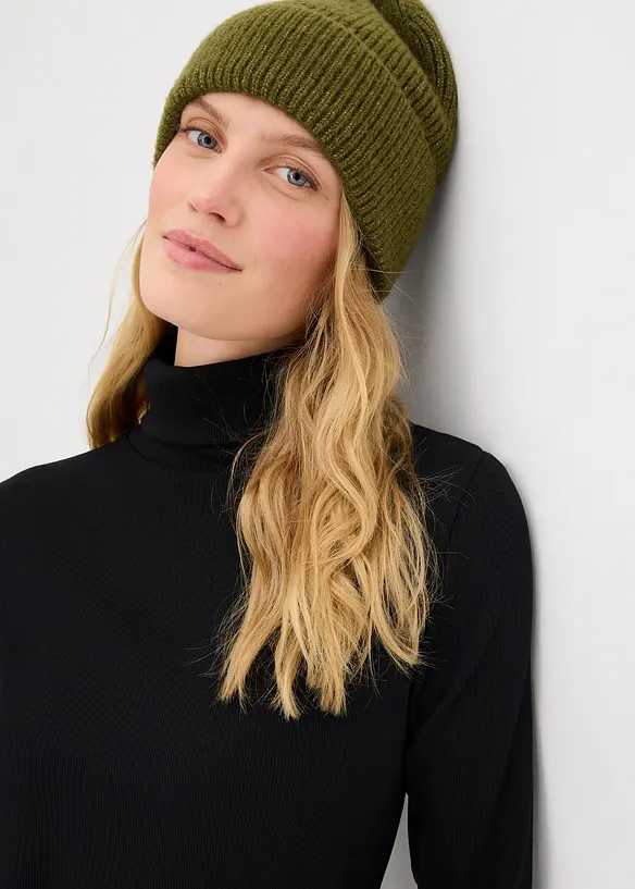 Robe en jersey côtelé extensible et épais, bonprix