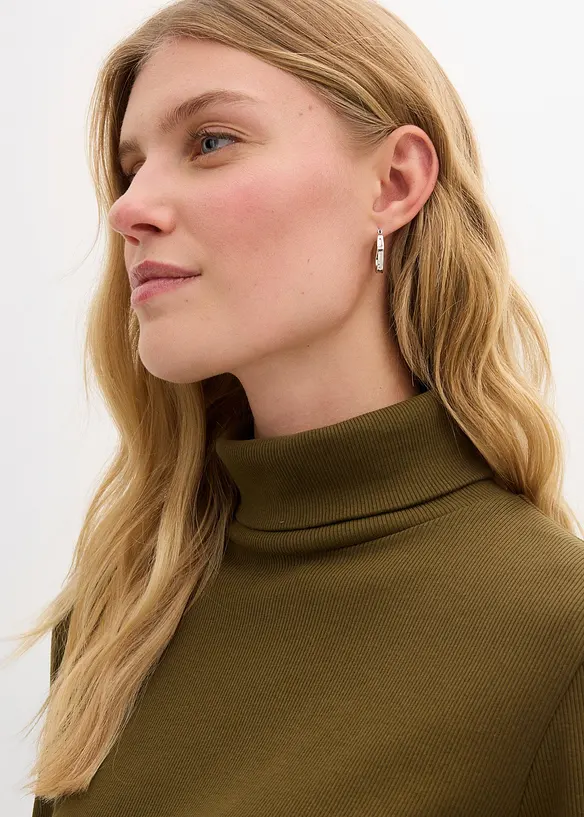 Robe en jersey côtelé extensible et épais, bonprix