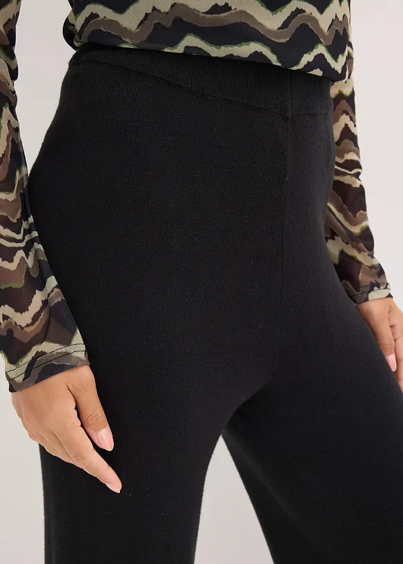 Pantalon en douce maille, viscose majoritaire, bonprix