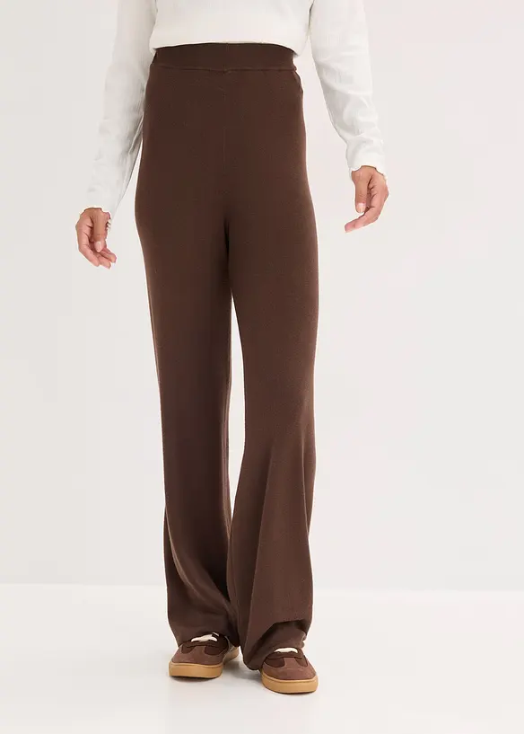 Pantalon en douce maille, viscose majoritaire, bonprix