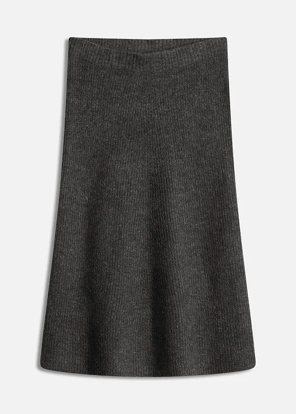 Jupe midi en maille, bonprix