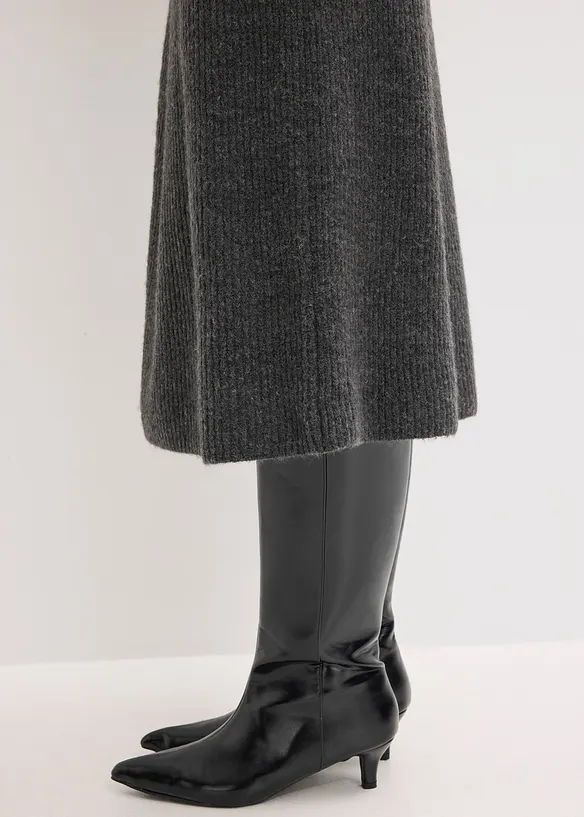 Jupe midi en maille, bonprix